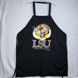 LSU Tigers Apron Unisex Black Large Tiger Graphic Tailgating BBQ Grilling Gift